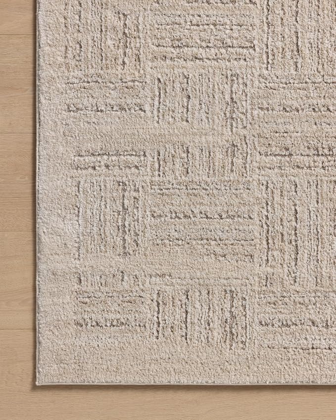 Loloi Amber Lewis Monty Collection MOT-01 Ivory/Taupe 5'-3" x 7'-6", .50" Pile - Image 7