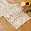 Keketoarrange Boho Macrame Table Runner 12x90 Inch | Woven Burlap Rustic Runner by KEKETOARRANGE