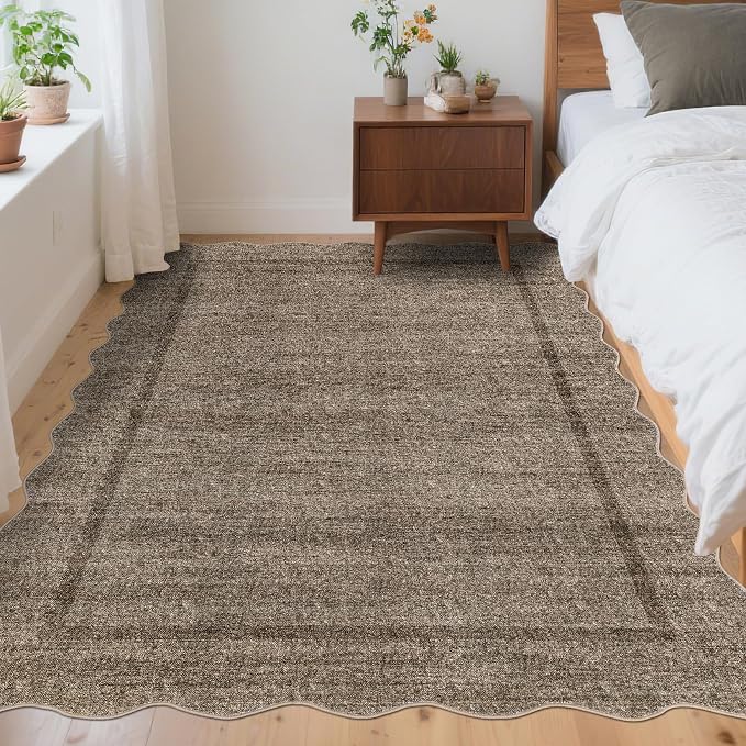 GarveeHome Scalloped Living Room Rug 5x7 Area Rug Washable Area Rug - Image 3