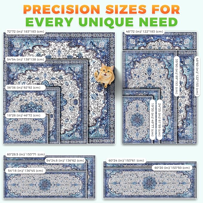 Hompet Cat Litter Mat 2 Pack, 48x72 Large Machine Washable Trapping Mats - Image 7