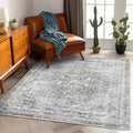 CHAMPLANT Washable Area Rug 4'x6' Vintage Traditional Floor Cover Foldable Thin by CHAMPLANT