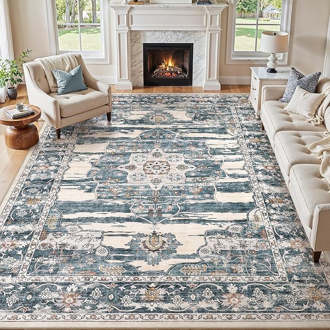 Washable 10x12 Area Rug for Living Room by JessibouAreaRug
