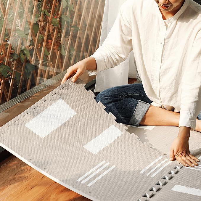 Baby Play Mats for Floor - Nira (4x6ft) - Premium EVA Foam Play Mat for Babies & Toddlers - Perfect for Tummy Time, Crawling, Playroom - Stylish & Comfortable Kids Play Mat