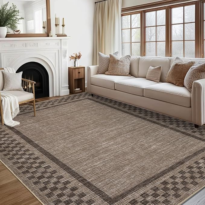 GarveeHome Area Rug 6x9 Large Living Room Modern Border Throw Rug - Image 9