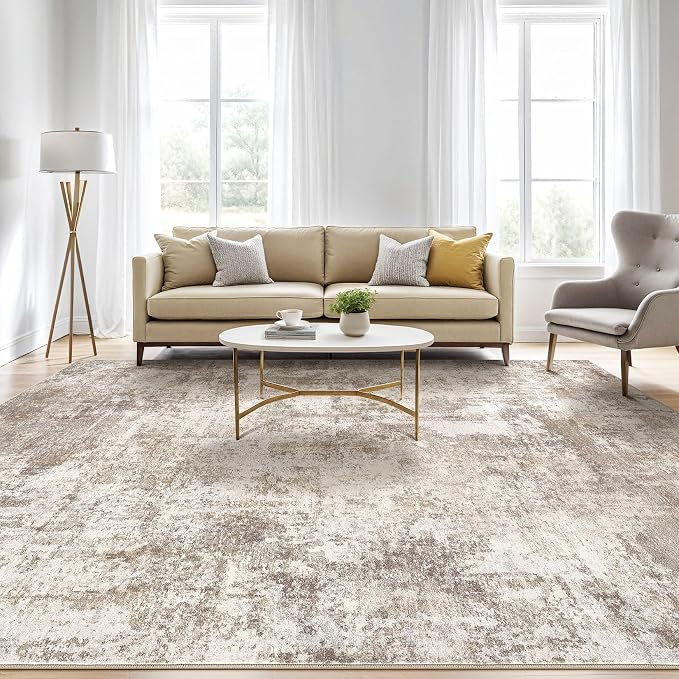 LOONGRUG 8x10 Area Rugs Living Room: Washable Large Abstract Soft Rug Stain - Image 5