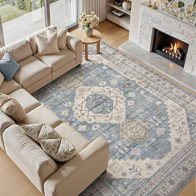 5x7 Washable Area Rug, Large Rugs - Image 7