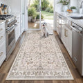 Washable 4x6 Kitchen Rug Non-Slip – Soft Stain-Resistant Low-Pile Indoor Floor by BYYVOORugsforYourHome