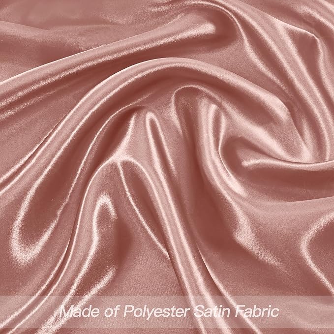 P Pothuiny 12 Pcs Rose Gold Satin Napkins 17 x 17 Inch, Satin Cloth Napkins | - Image 4