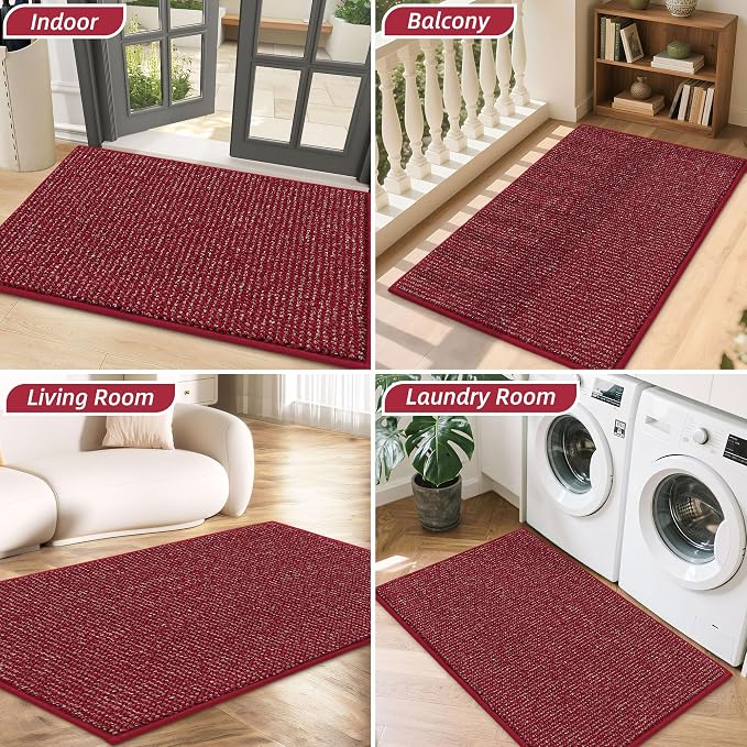 BEQHAUSE Dirt Trapper Door Mat 20" x 32", Non-Slip Washable Doormats Entrance - Image 8