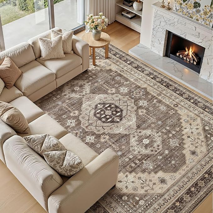 5x7 Washable Area Rug, Large Rugs - Image 7
