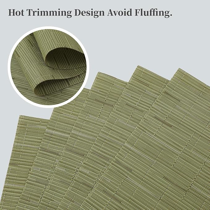 Leetaltree Pea Green Placemats Set of 4 - Image 3