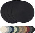 13" Round Placemats Set of 4, Reversible Faux Leather Heat Resistant Table Mats by NCUE