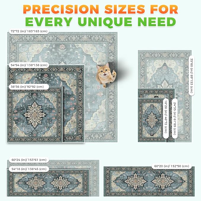 Hompet Cat Litter Mat 2 Pack, 24x60 Large Machine Washable Trapping Mats - Image 7