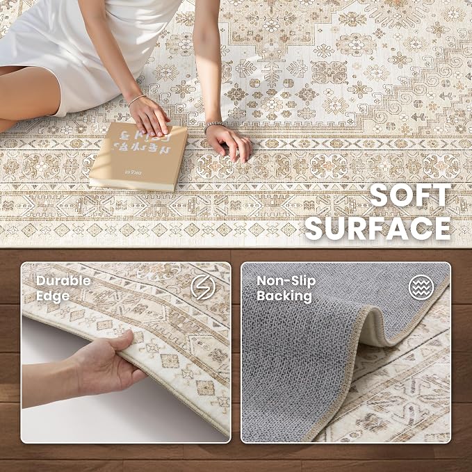 zesthome 12x15 Area Rugs, Large Washable Rug, Ultra-Thin Stain Resistant Rugs - Image 6