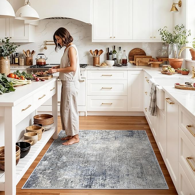 5x5 Rug Square for Living Room – Machine Washable Non-Slip Area Rug for Kitchen - Image 3