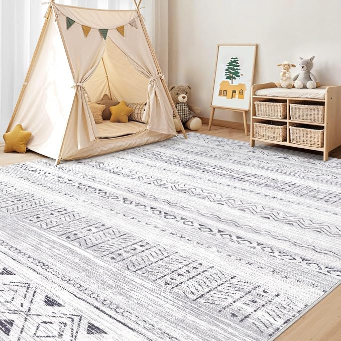 cotiled 10x12 Area Rugs Living Room Rug: Washable Boho Rugs - Image 8