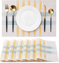 Placemats Set of 6 Washable Indoor | Outdoor Vinyl Place Mats by CADONO
