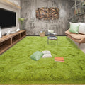 Tepook Fluffy Grass Green Rugs for Living Room Bedroom, 8x10 Soft Area Rug Moss by Tepook