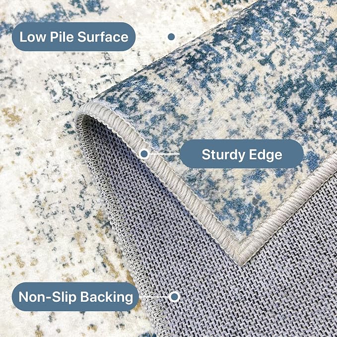 BEIMO Area Rugs 5x8 for Living Room Bedroom, Modern Abstract Machine Washable - Image 8
