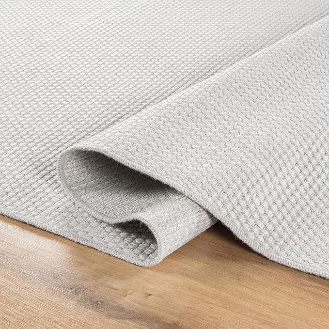 CAMILSON Easy Jute Rug 2x3, Indoor Outdoor Off-White Farmhouse Area Rugs - Image 4