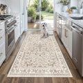 4x5 Washable Kitchen Entryway Rug – Non-Slip Soft Low Pile Indoor Carpet by BYYVOORugsforYourHome