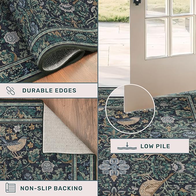 Soft Washable 9x12 Area Rug for Living Room, Bedroom Stain Resistant - Image 5