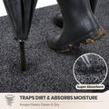 PURRUGS Dirt Trapping Door Mat 24" x 35.5", Non-Slip Machine Washable Entryway - Image 2