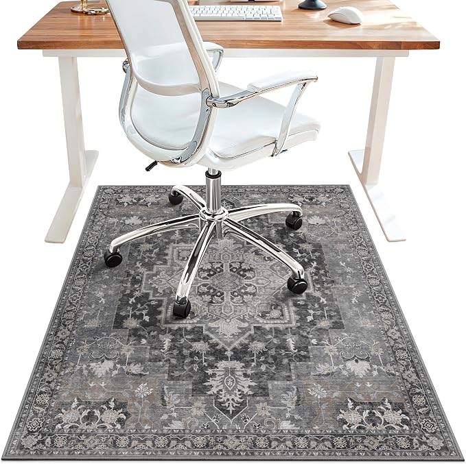 30"x48" Office Chair Mat for Hardwood Tile Floor, Under Desk Carpet Protector by BESBLEE