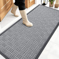 OLANLY Front Door Mat Outside Entrance 59x23, Heavy Duty Sturdy Natural Rubber by OLANLY