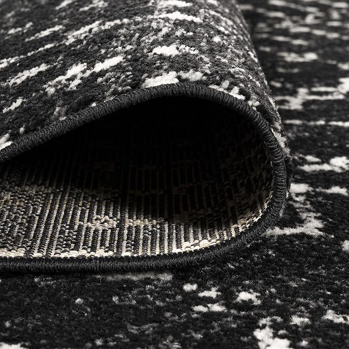 JONATHAN Y Boho Vintage Diamond Black/Ivory Runner Rug 2X14 ft, Moroccan Hype - Image 4