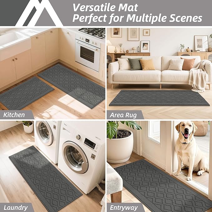 COSY HOMEER 48x20 Inch/30X20 Inch Kitchen Rug Mats Made of 100% Polypropylene 2 - Image 7