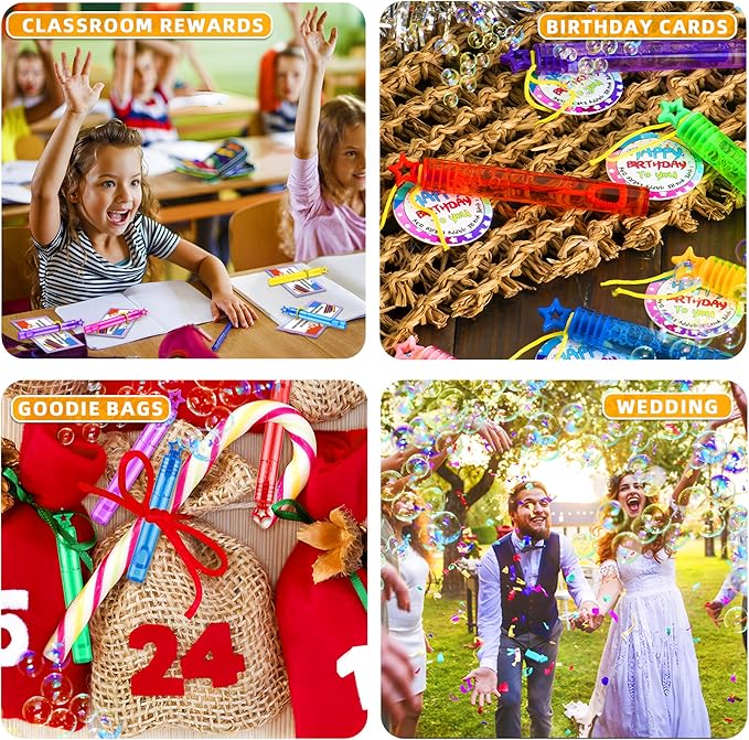 160 PCS Mini Star Bubble Wands for Kids, 10 Colors Bulk Bubble Wand with Star Top, Perfect for Party Favors, Wedding, Birthday, Carnival, Summer Outdoor Toys,Goody Bags Stuffer,Prize