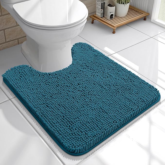 OLANLY Toilet Rugs U-Shaped 20x20, Extra Soft Absorbent Chenille Contour by OLANLY