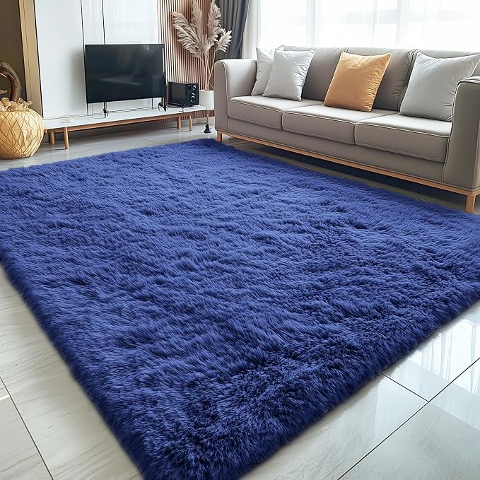 OLANLY 6x6 Area Rugs for Living Room Bedroom, Machine Washable Soft Fluffy - Image 3