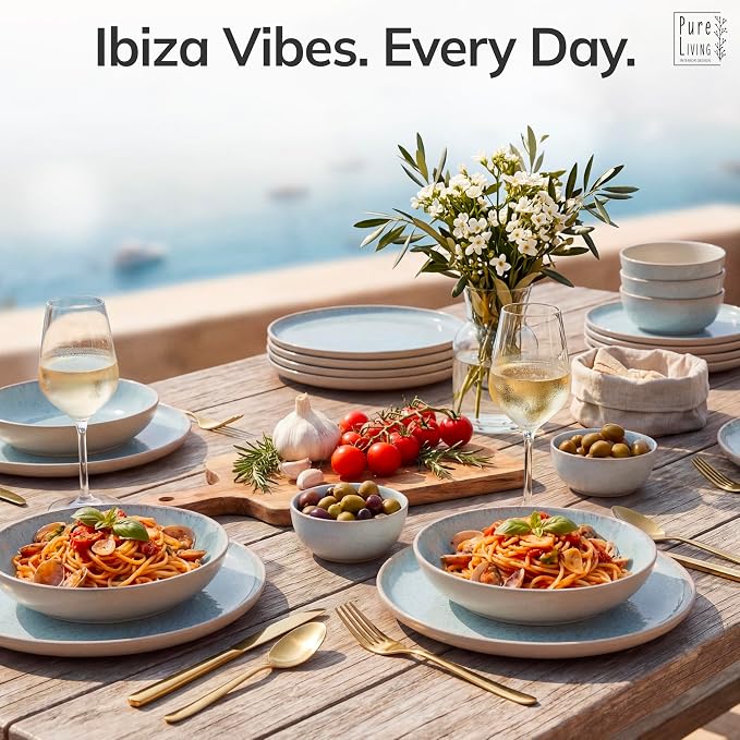 12 Piece Stoneware Dinnerware Set - Image 2
