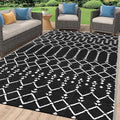 Smiry Outdoor Rug 9x12 ft, Waterproof Reversible Plastic Straw Rugs, Boho by Smiry