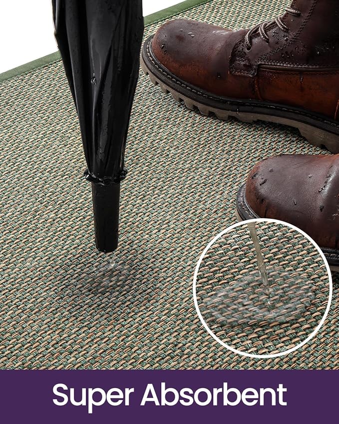 DEXI Ultra Thin Entryway Indoor Door Mat 17x30, Non Slip Rubber Backing Inside - Image 6