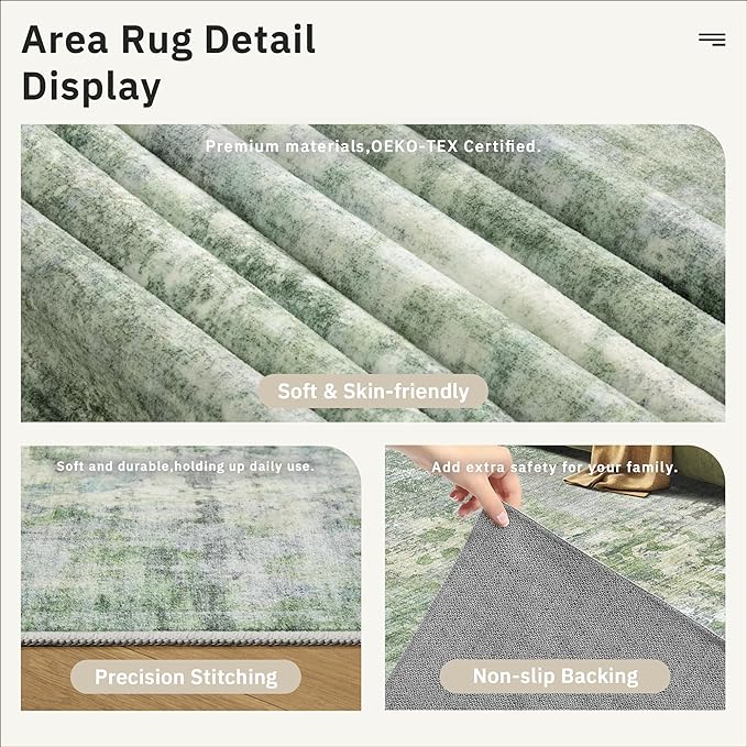 Soalmost Runner Rug 2x5 Washable Non-Slip Kitchen Runner Rugs - Image 6