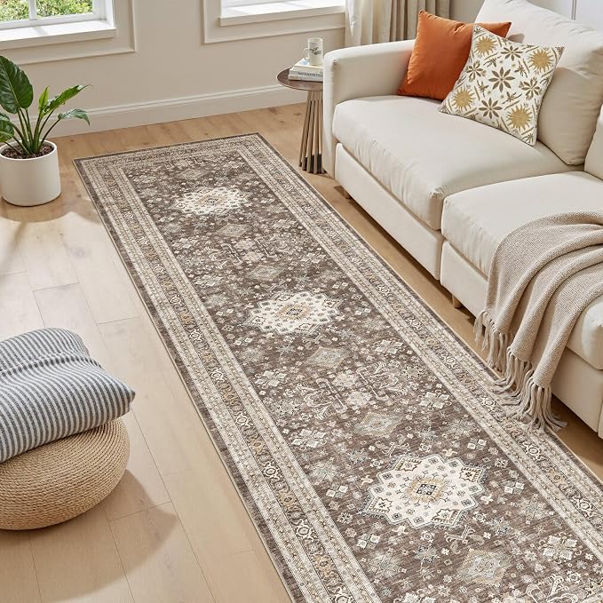 Vintage Hallway Runner Rug 2x6: Large Soft Washable Entryway - Image 5