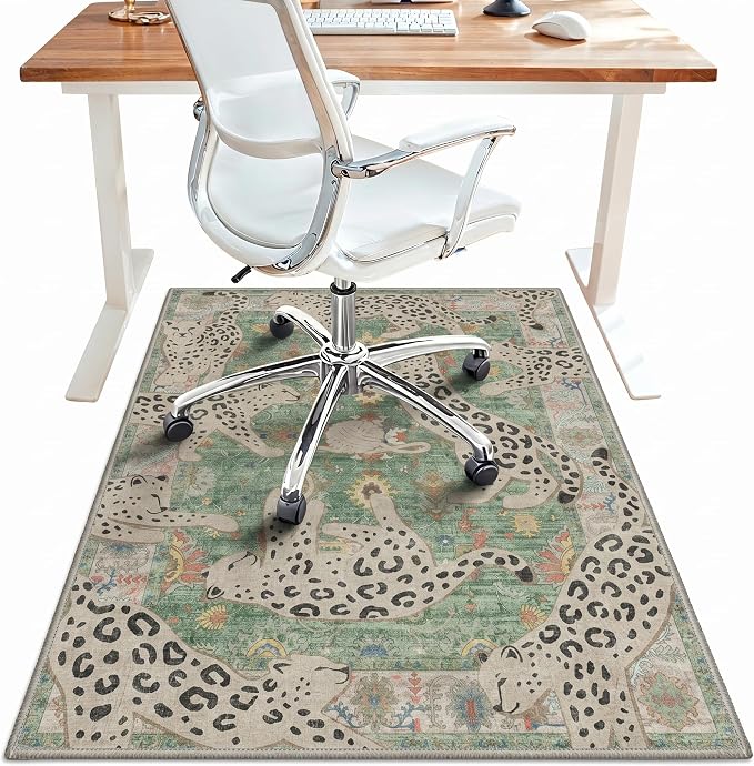 48"x60" Office Chair Mat for Hardwood Tile Floor, Under Desk Carpet Protector by BESBLEE