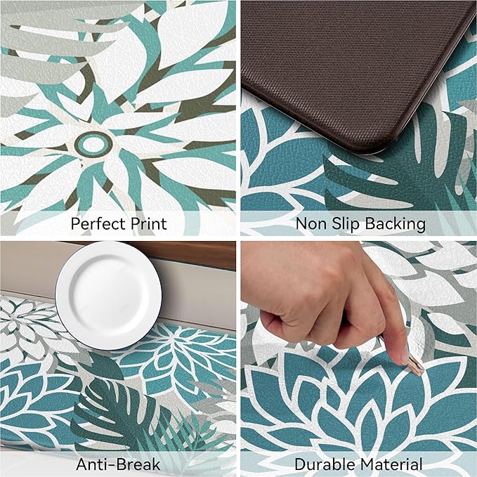 Arenarug Kitchen Mats for Floor 2PCS Cushioned Anti Fatigue Kitchen Mats - Image 6