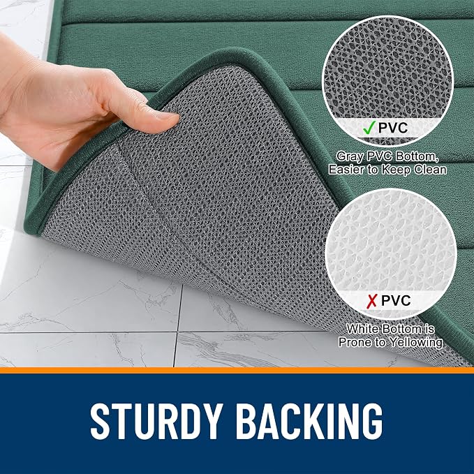 OLANLY Memory Foam Bath Mat 36x24, Super Soft Absorbent Bathroom Rugs, Quick Dry - Image 7