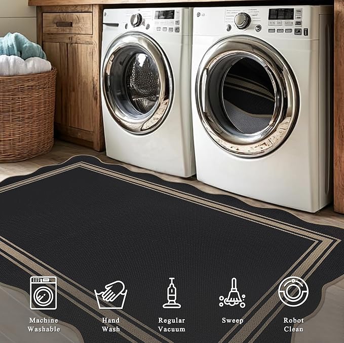 Easy Jute Kitchen Rug 2x3 Front Door Mat Washable Non Slip Entryway Rug - Image 7