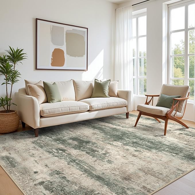 BEIMO Area Rugs 5x8 for Living Room Bedroom, Modern Abstract Machine Washable by BEIMO