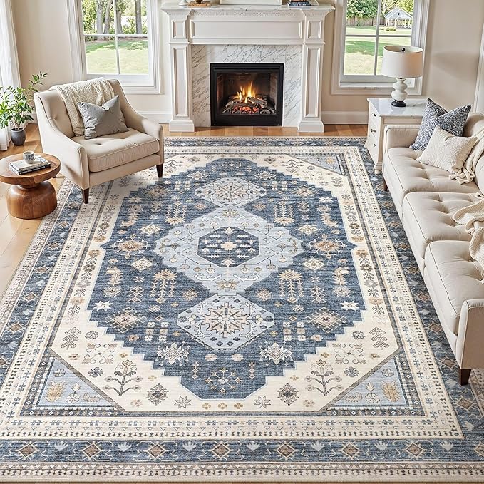 6x9 Washable Area Rug, Large Rugs by JessibouAreaRug