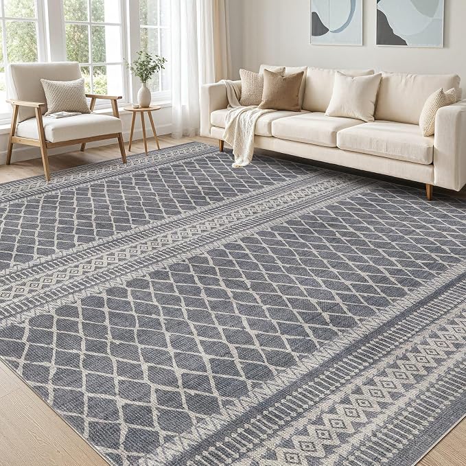 cotiled 10x14 Area Rugs Living Room Rug: Washable Boho Rugs by COTILED