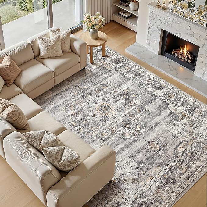 Washable 5x7 Area Rug for Living Room - Image 5