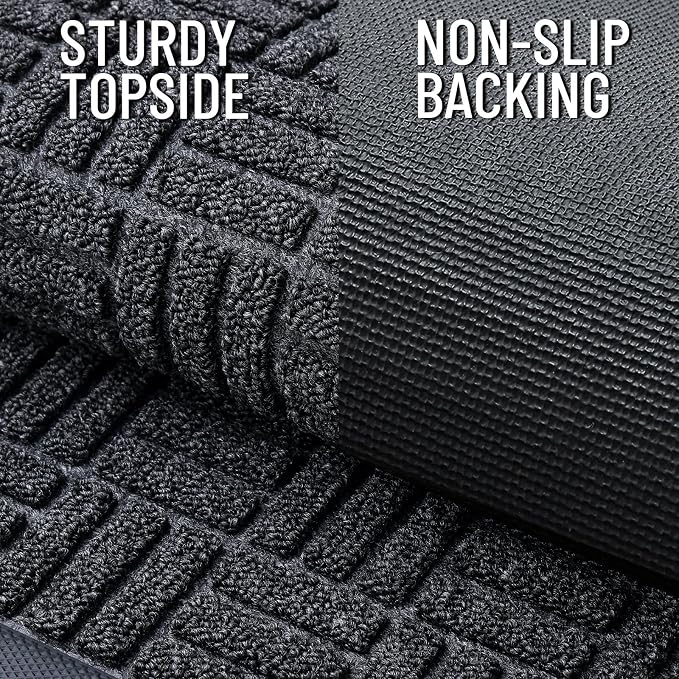 OLANLY Front Door Mat Outside Entrance 29.5x17, Heavy Duty Sturdy Natural - Image 4