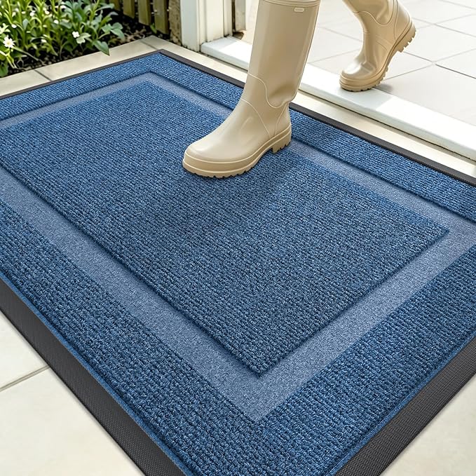 OLANLY Front Door Mat Indoor Outdoor Entrance, Waterproof All-Season, by OLANLY