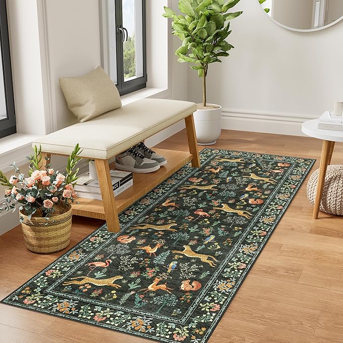 DUKINO 2x5 Rug for Hallway, Washable Kitchen Runner Rug by DUKINO